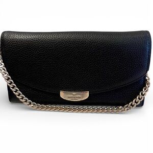 ❤️ kate spade Black Milou Mulberry Street Chain Strap Clutch Bag